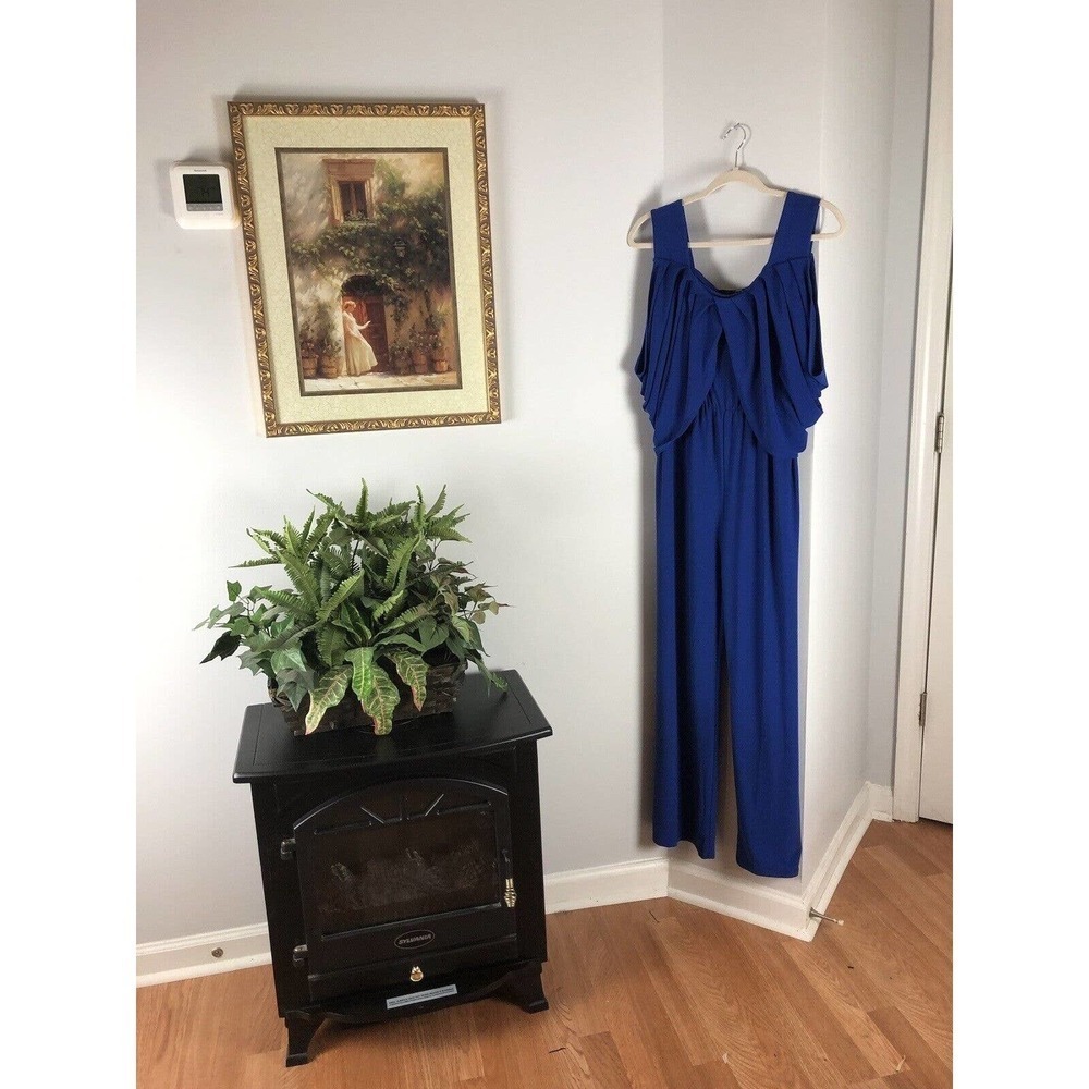 NWT Anthony Full Length Jumpsuit Jumper Never Worn Womens Small Blue Ruffled